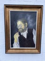 Olieverfschilderij portret – man met pijp, Antiek en Kunst, Ophalen