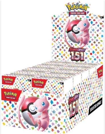Un pack de 151 boosters affiche des pokémons, Enlèvement, Neuf, Carte(s) à jouer