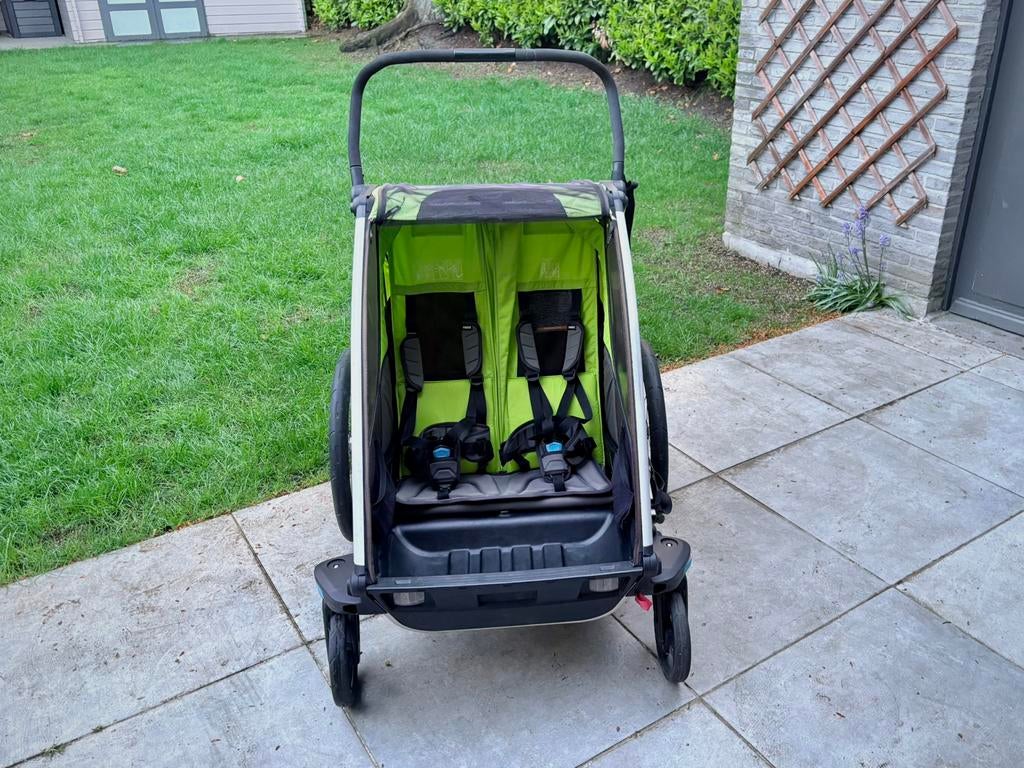 Thule Chariot Cab 2 – Fietskar 2 kids – Topstaat, Ophalen, Opvouwbaar, Zo goed als nieuw, Kinderkar
