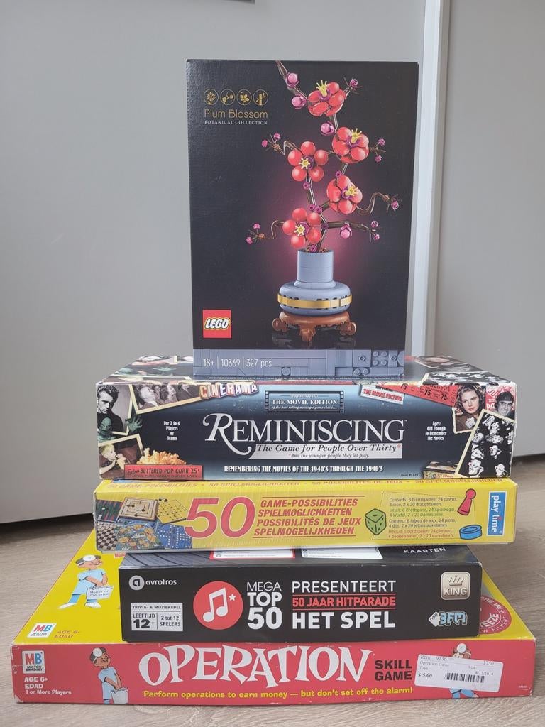 LEGO Plum Blossom (nieuw) + gezelschapsspellen bundle (5 st), Ophalen