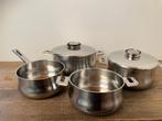 Set kookpotten en steelpan van Demeyere, Inox, Gebruikt, Keramische plaat, Pannenset