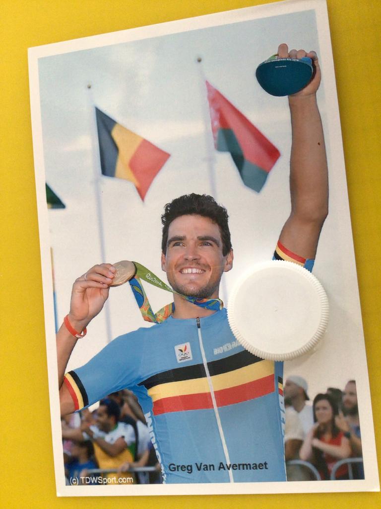 wielerfoto  2016 team bmc greg van avermaet  signe, Verzenden, Zo goed als nieuw
