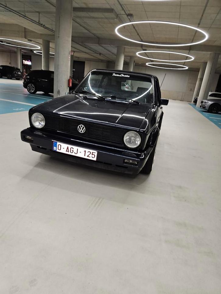 VW golf mk1 1986, Auto's, Volkswagen, Particulier, Golf, Benzine, Cabriolet, 2 deurs, Handgeschakeld, Zwart, Leder, Voorwielaandrijving