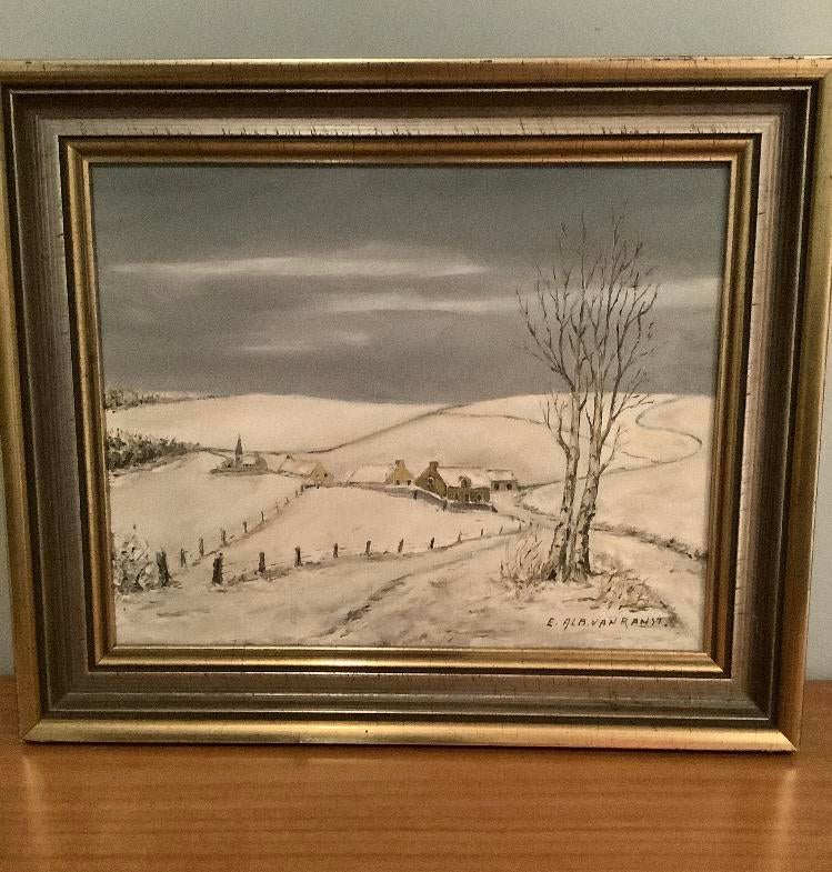 Schilderij met kader, Antiek en Kunst, Ophalen