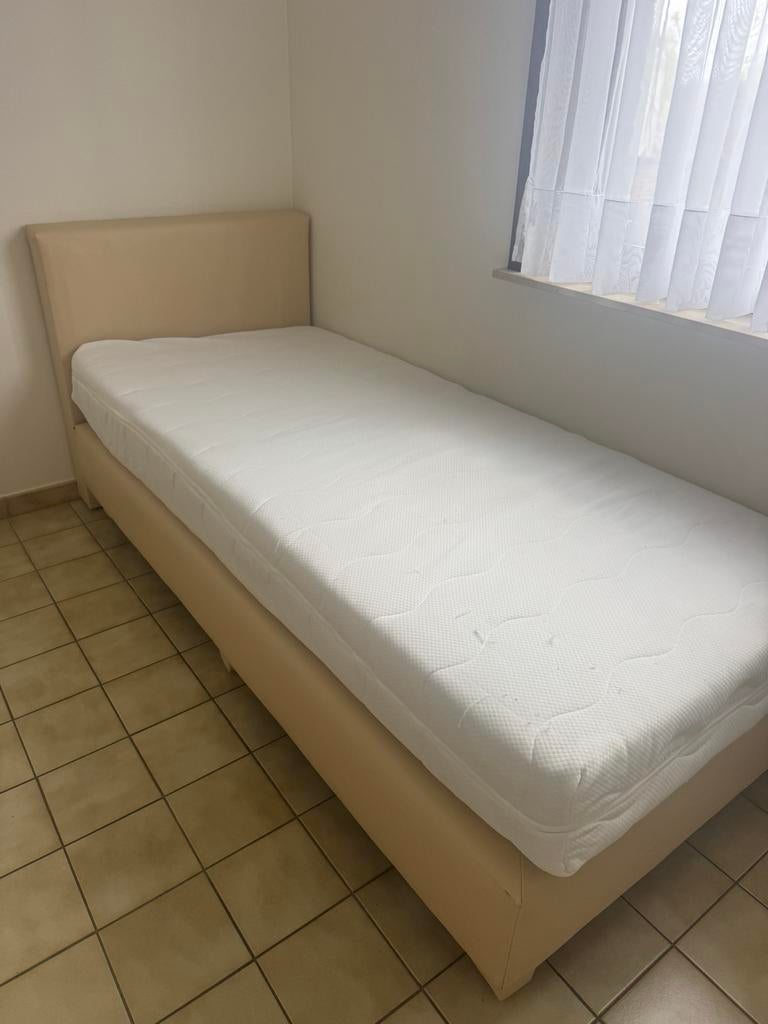 Boxspring, Ophalen, Gebruikt, 90 cm, Eenpersoons
