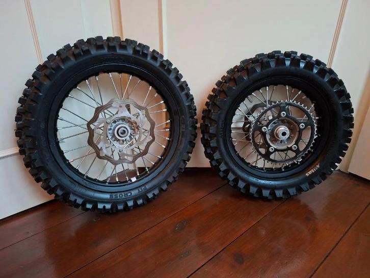 *KTM SX65/TC65/MC65 COMPL.SET WIELEN 14/12 MET MITAS BNDN *, Motoren, Onderdelen | Overige, Gebruikt, Ophalen of Verzenden
