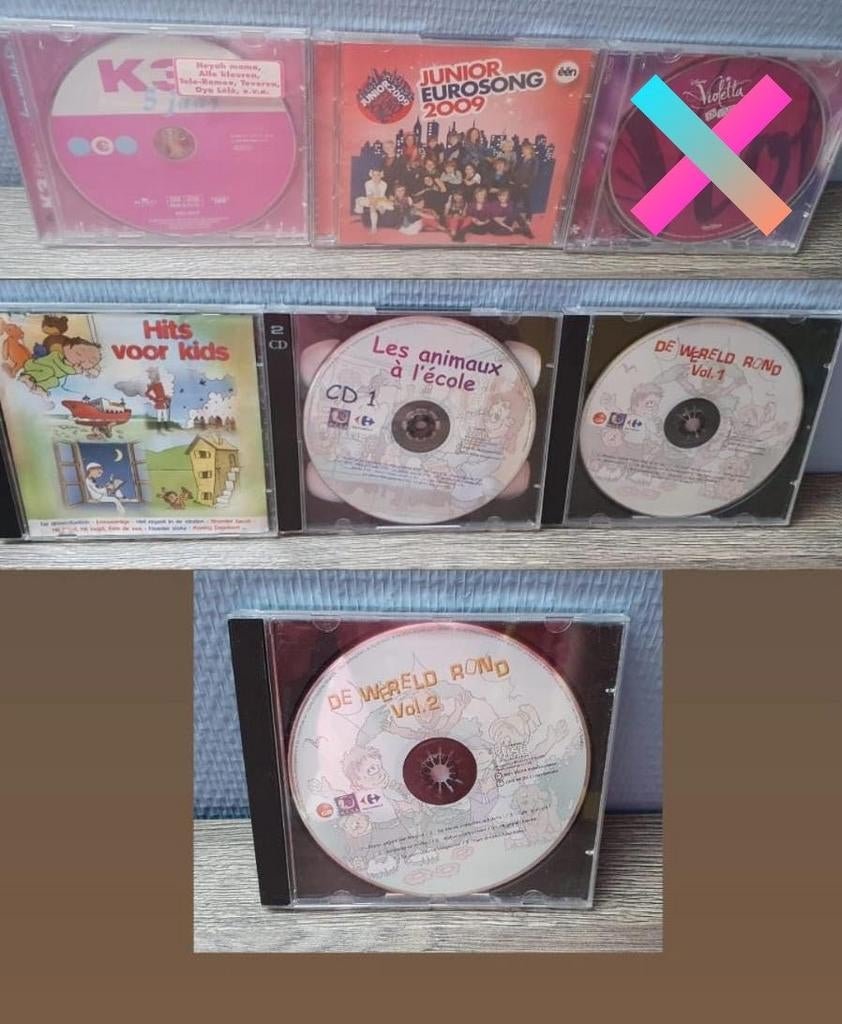 Lot van 6 kinder-CD's: K3, Junior Eurosong, e.a., Cd's en Dvd's, Cd's | Kinderen en Jeugd, Ophalen of Verzenden, Gebruikt, Muziek