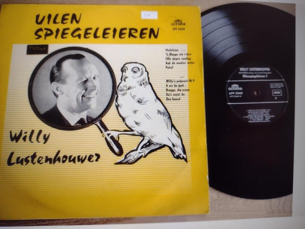 LP: WILLY LUSTENHOUWER: UILEN SPIEGELEIREN (BRUGGE), Ophalen of Verzenden, Gebruikt, 12 inch, Levenslied of Smartlap