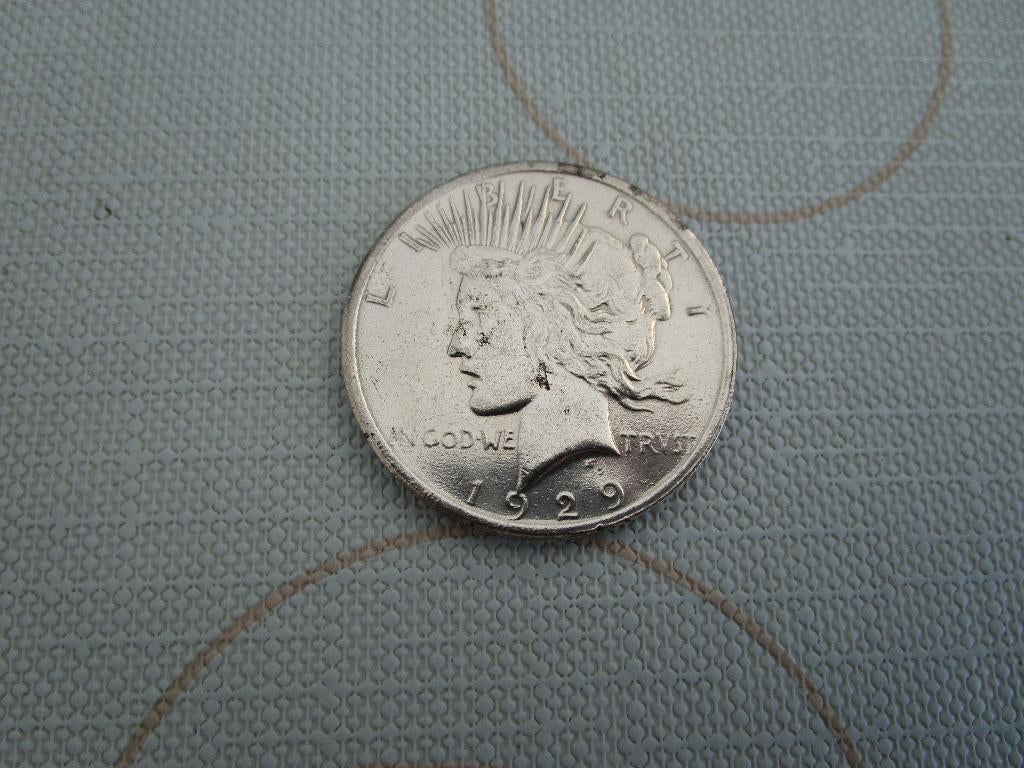 Munt, peace dollar 1929, Ophalen, Losse munt