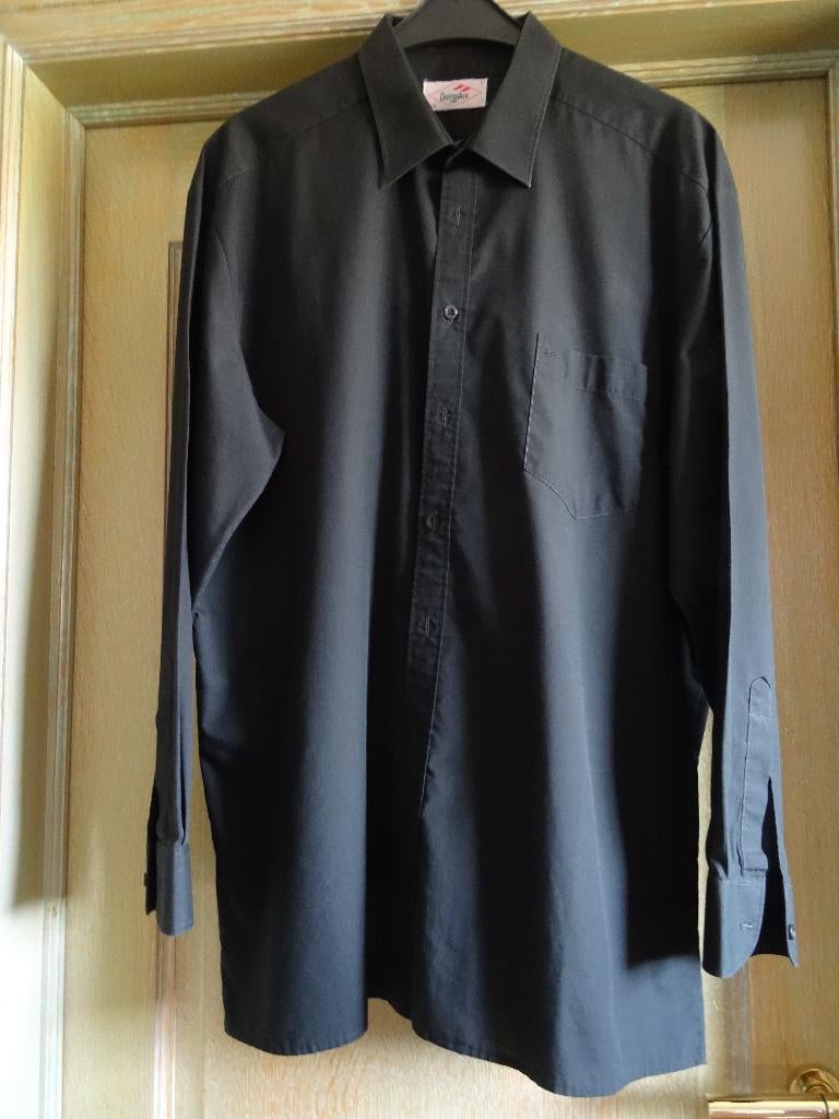 CHEMISE NOIRE TAILLE 45, Enlèvement ou Envoi, Demalux, Chemise, Porté