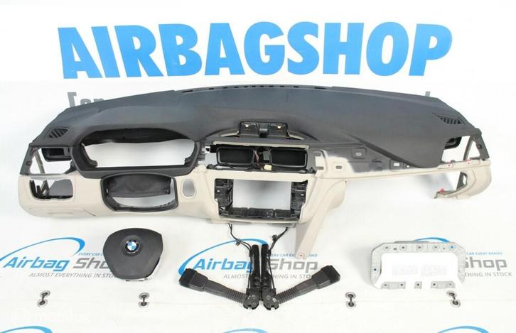 Airbag set - Dashboard zwart beige BMW 3 F30 F31 F34, Autos : Pièces & Accessoires, Tableau de bord & Interrupteurs, Utilisé, Enlèvement ou Envoi
