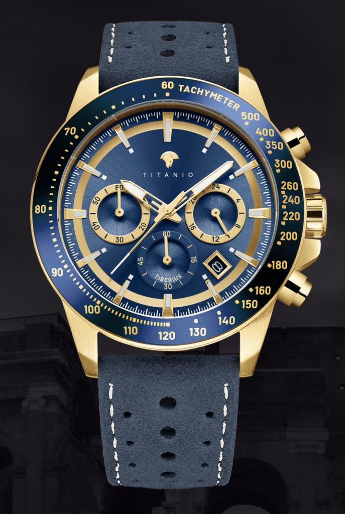 CHRONO SPORTS TITANIO TIBERIUS VAUT499€! 💯%NOUVEAU !, Enlèvement ou Envoi, Neuf