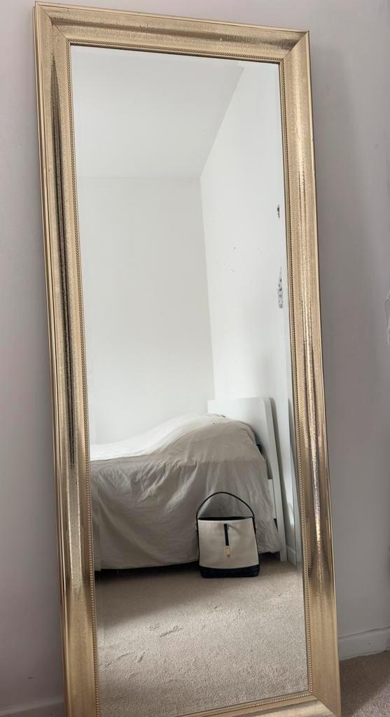 Spiegel, Huis en Inrichting, Woonaccessoires | Spiegels, Gebruikt, 50 tot 75 cm, 150 tot 200 cm, Rechthoekig, Ophalen