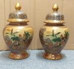 2 mooie Chinese Vasen/potten met deksel, Antiek en Kunst, Ophalen