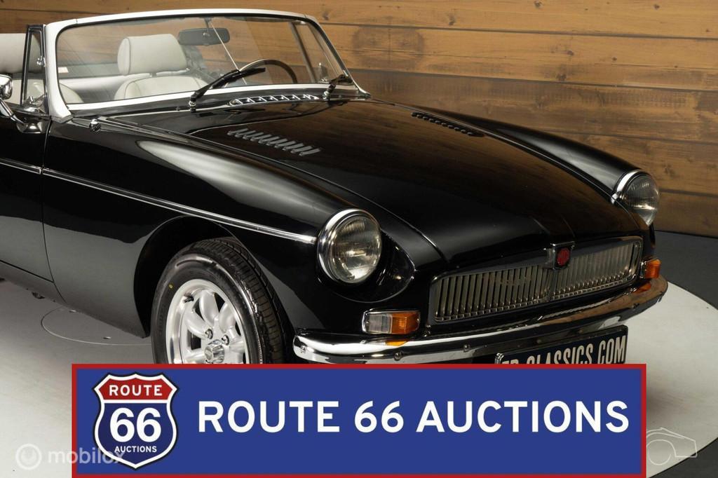 MG MGB V8 Cabriolet | 1980 | Route 66 Auctions, Auto's, Zwart, Bedrijf, Handgeschakeld, Overige carrosserie