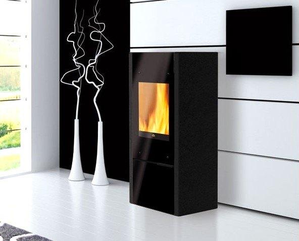 Offre poêle à bois Edilkamin Coral 1 avec porte escamotable, Bricolage & Construction, Enlèvement ou Envoi, Neuf, Poêle