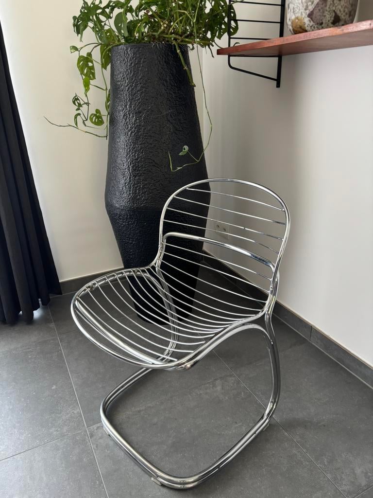 Chaise gastone Rinaldi midele Sabrina, Huis en Inrichting, Stoelen, Gebruikt, Vier, Metaal, Overige kleuren, Ophalen