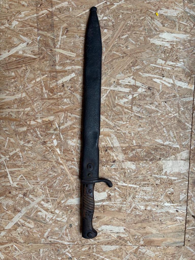 Duitse bajonet WO1 Mauser S98/05 (1915-1916) + schede, Antiek en Kunst, Antiek | Gereedschap en Instrumenten, Ophalen