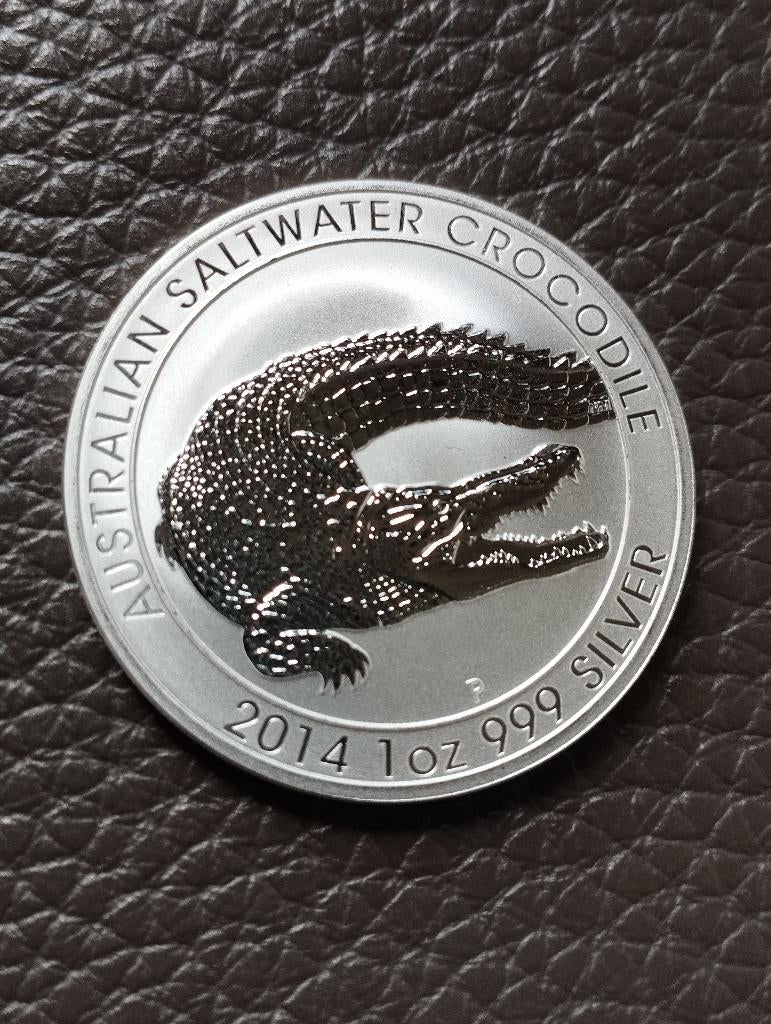 1oz 999 zilver Australian Saltwater Crocodile, Ophalen of Verzenden, Zilver