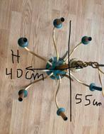 Lustre ancien en bronze 6 branches/bougies comme neuf, Maison & Meubles, Lampes | Plafonniers, Enlèvement, Comme neuf