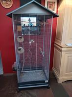 Vogel kooi  grijs merk  voltrega. Hoogte 167x64 x54, Ophalen, Zo goed als nieuw, Aluminium, Vogelkooi