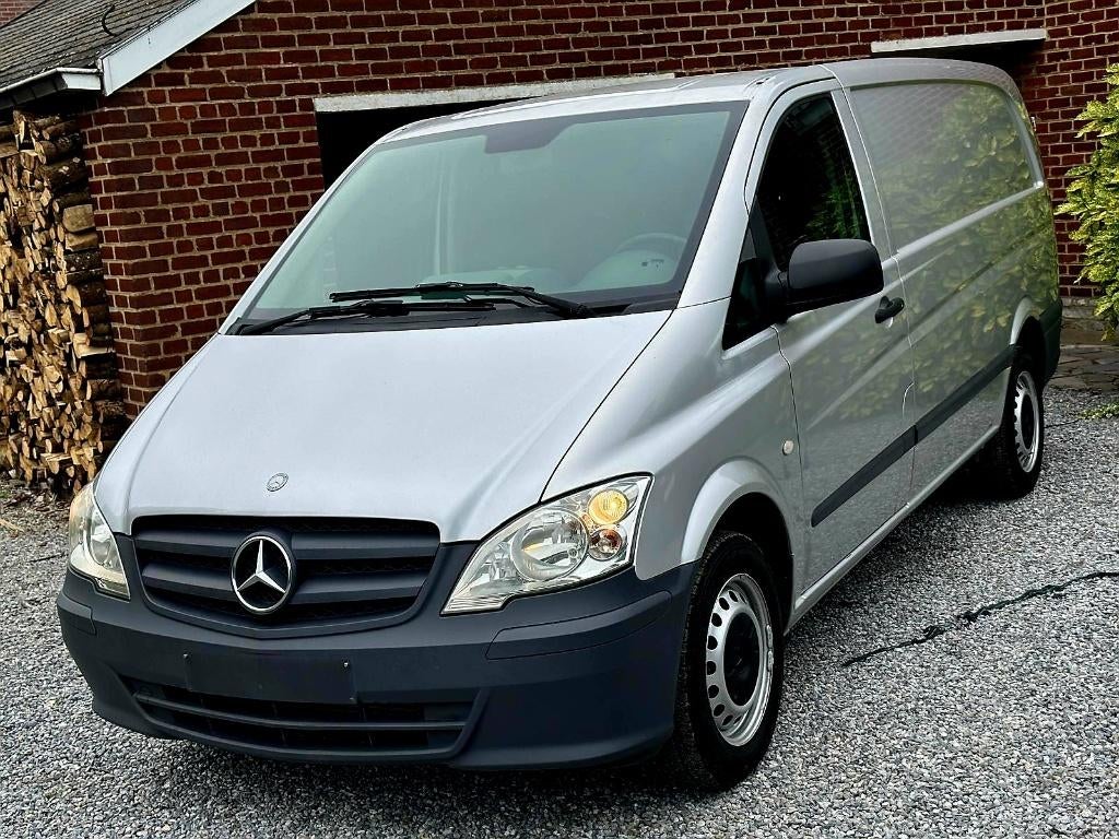 Mercedes-Benz Vito 2.2-116CDI-163cv-Airco-Long chassis-CT.ok, Achat, 3 places, Boîte manuelle, Noir