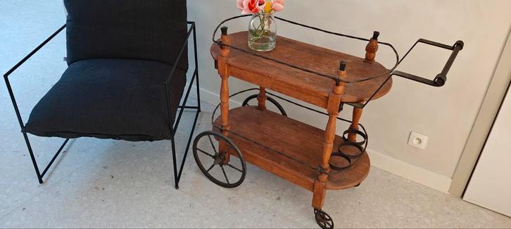 Antieke Butler - verrijdbaar dienblad, Antiek en Kunst, Antiek | Meubels | Tafels, Ophalen