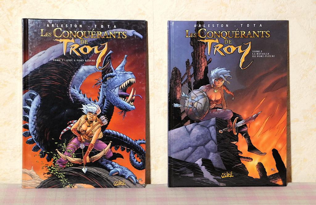 LES CONQUERANTS DE TROY - 2 VOL. - TOTA / ARLESTON, Livres, Série complète ou Série, Enlèvement ou Envoi, Comme neuf, TOTA / ARLESTON