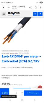Exvb Eca  0.6/ 1kv 4x10 mm kabel 25M, Doe-het-zelf en Bouw, Elektriciteit en Kabels, Ophalen, Nieuw, Overige typen