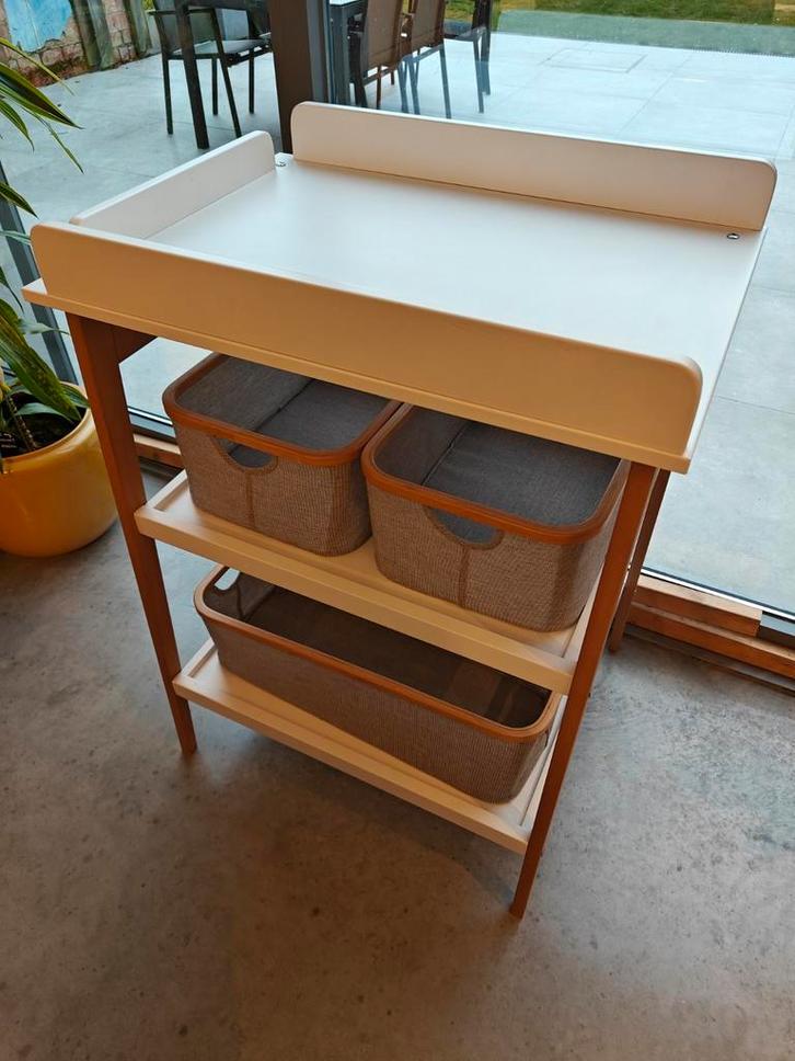 Quax verzorgingstafel + Quax manden + IKEA set, Kinderen en Baby's, Kinderkamer | Commodes en Kasten, Zo goed als nieuw, Ophalen