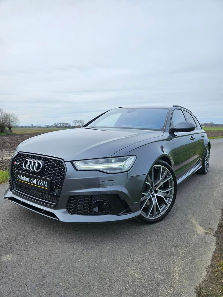 Audi RS6 Avant Performance 605pk Lichte-vracht Gekeurd, Autos, Cuir, Argent ou Gris, Achat, Euro 6