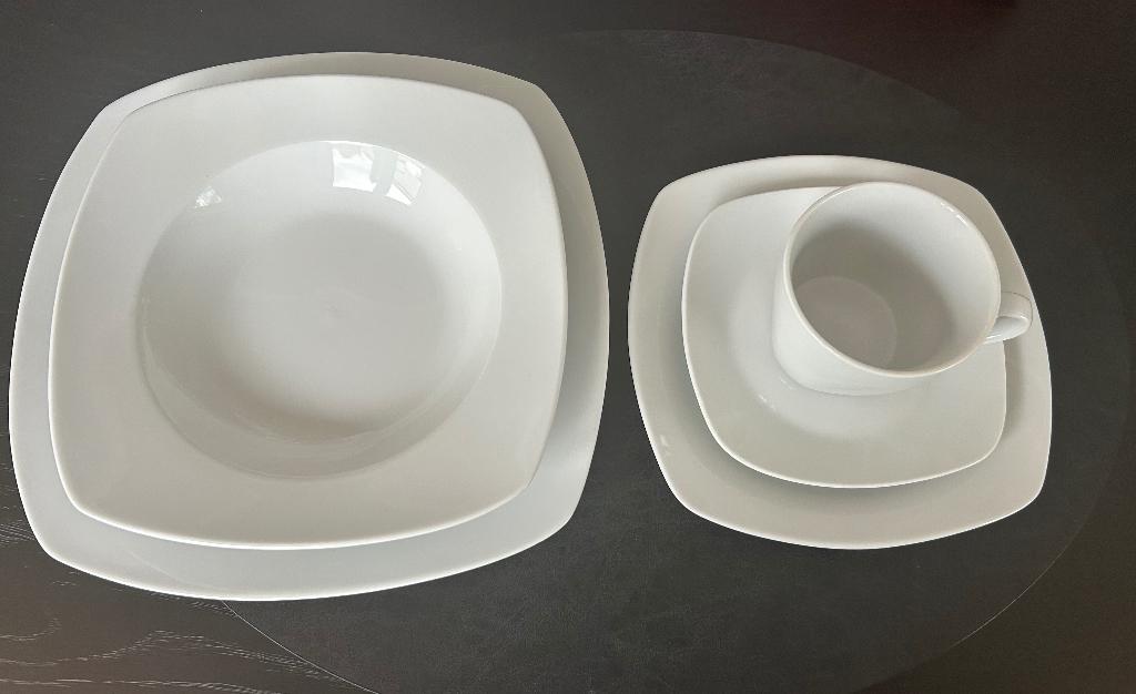 Servies, Huis en Inrichting, Ophalen, Gebruikt, Effen, Porselein