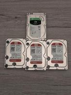 3x Western Digital Red 3TB + 1x Seagate Barracuda 4TB, Computers en Software, Harde schijven, Intern, Gebruikt, Ophalen of Verzenden