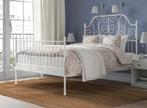 Leirvik bed ikea 180 x 200 wit, Huis en Inrichting, Ophalen, Zo goed als nieuw, Wit, Metaal