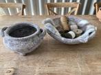 Schaal en bloempot van brynxz, Zo goed als nieuw, Minder dan 40 cm, Aardewerk, Ophalen