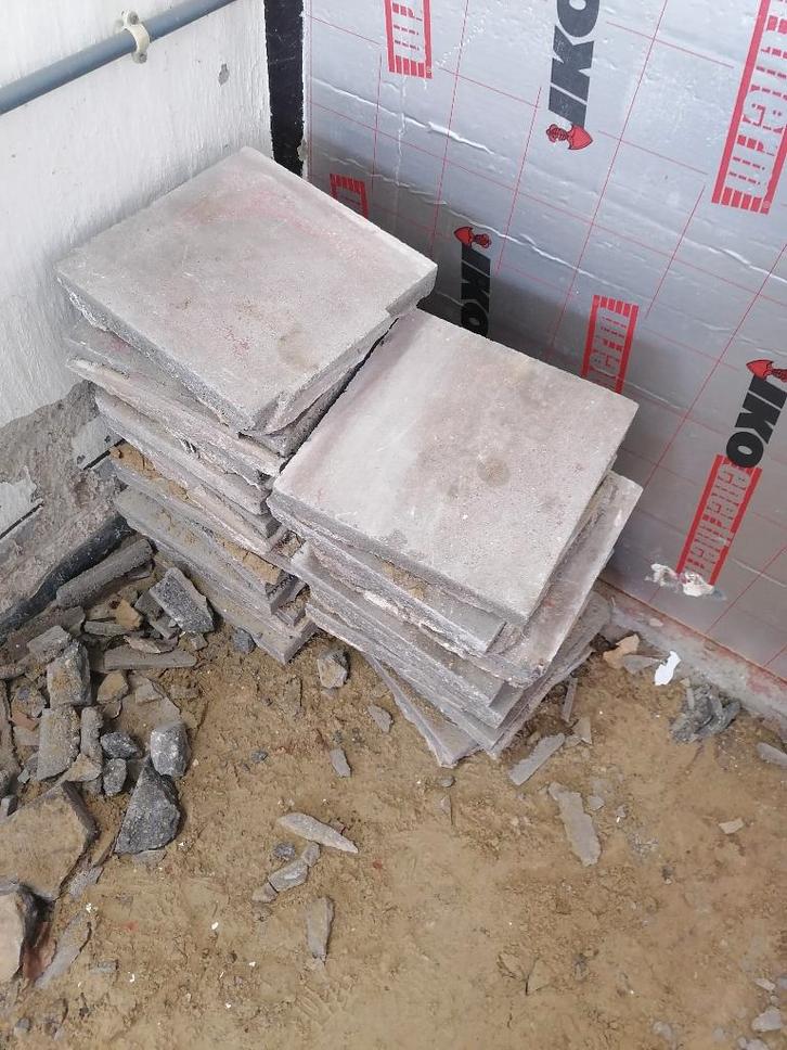 Vloer stenen, Doe-het-zelf en Bouw, Vloerdelen en Plavuizen, Gebruikt, Overige typen, Overige materialen, Minder dan 50 cm, 10 tot 30 cm