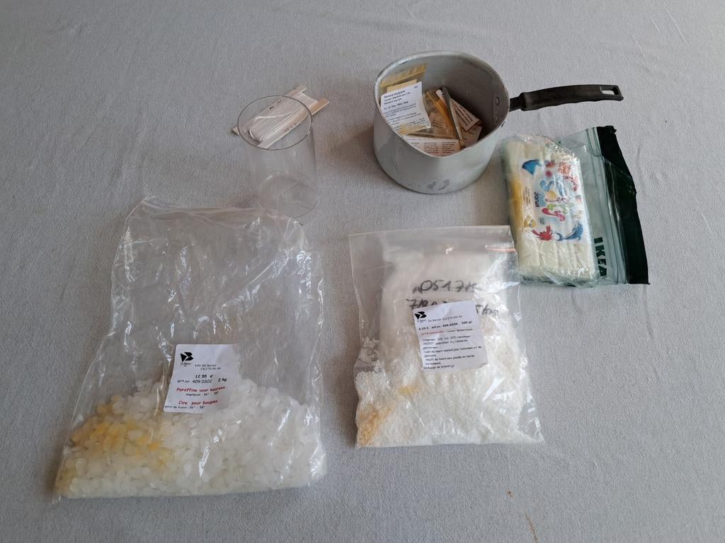 Knutselset kaarsen gieten, Ophalen