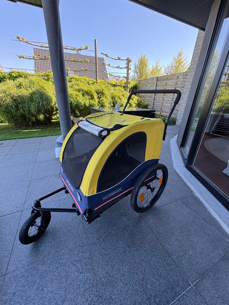 Hondenfietskar Hafenbande CABBY L tot 45 kg, Remorque pour chien, 40 à 60 kg, Pliable, Comme neuf