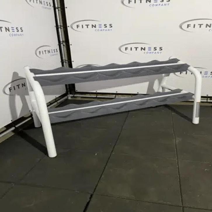 Technogym - Dumbbell Rek, Sports & Fitness, Équipement de fitness, Utilisé, Haltère, Bras, Jambes, Pectoraux, Abdominaux, Dos