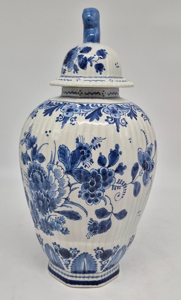 Delfts blauwe dekselvaas, Antiek en Kunst, Ophalen of Verzenden