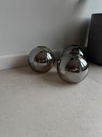 3 glazen lampenkappen, Huis en Inrichting, Lampen | Lampenkappen, Rond, Ophalen of Verzenden, Zo goed als nieuw, Grijs