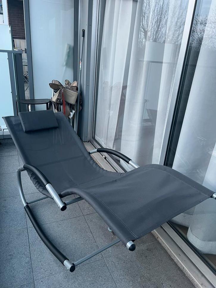 Tillvex - weerbestendig schommel tuinbed (antraciet), Jardin & Terrasse, Chaises longues, Neuf, Textilène, Enlèvement