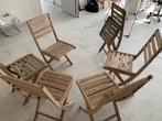 tuinstoelen, Tuin en Terras, Ophalen, Zo goed als nieuw, Teakhout, Inklapbaar
