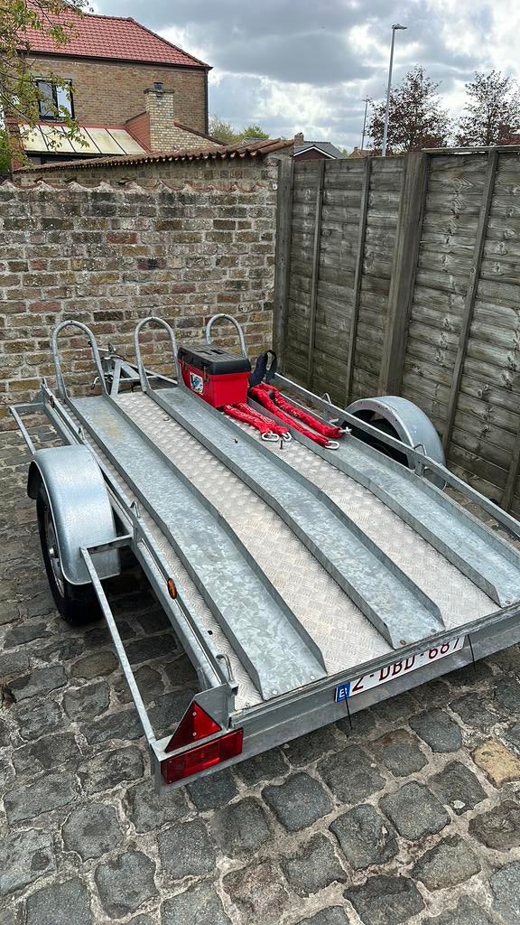 Moto Remorque, goed voor twee Vespa’s of enkele moto,, Enlèvement, Comme neuf