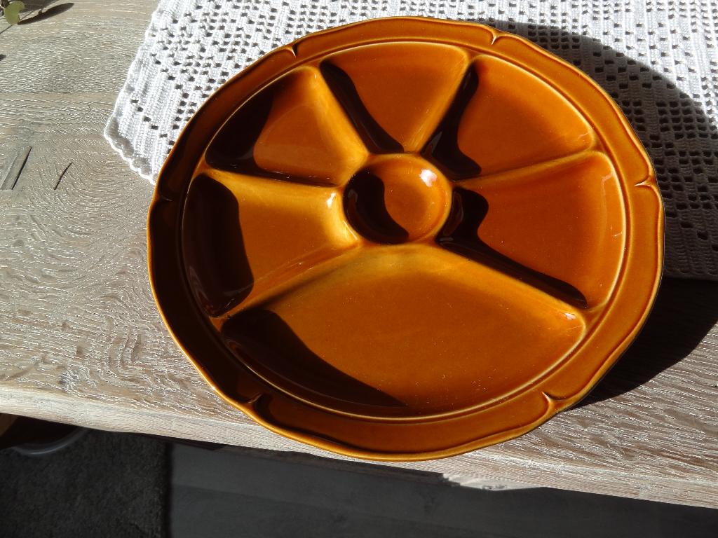 6 fondueborden, Ophalen, Gebruikt, Aardewerk, Bord(en)