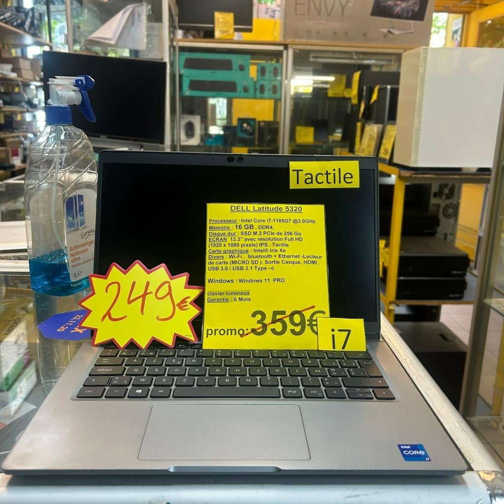 DELL Latitude 5320 tactile, 256 GB, Enlèvement ou Envoi, 13 pouces, 3 à 4 Ghz