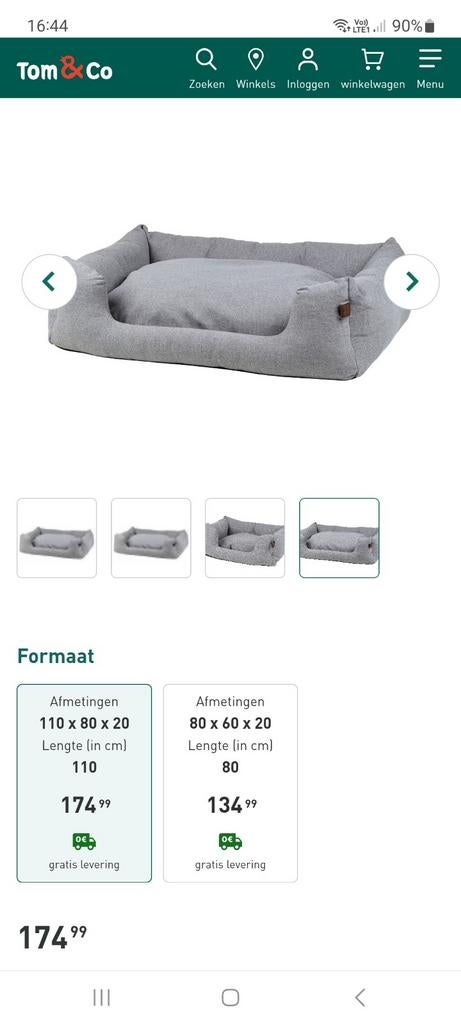 Fantail 110cm "Mand Snooze Nut grijs", Dieren en Toebehoren, Ophalen