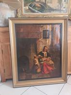 Schilderij pieter de hooch , xl , classic, zeer mooi, Antiek en Kunst, Ophalen
