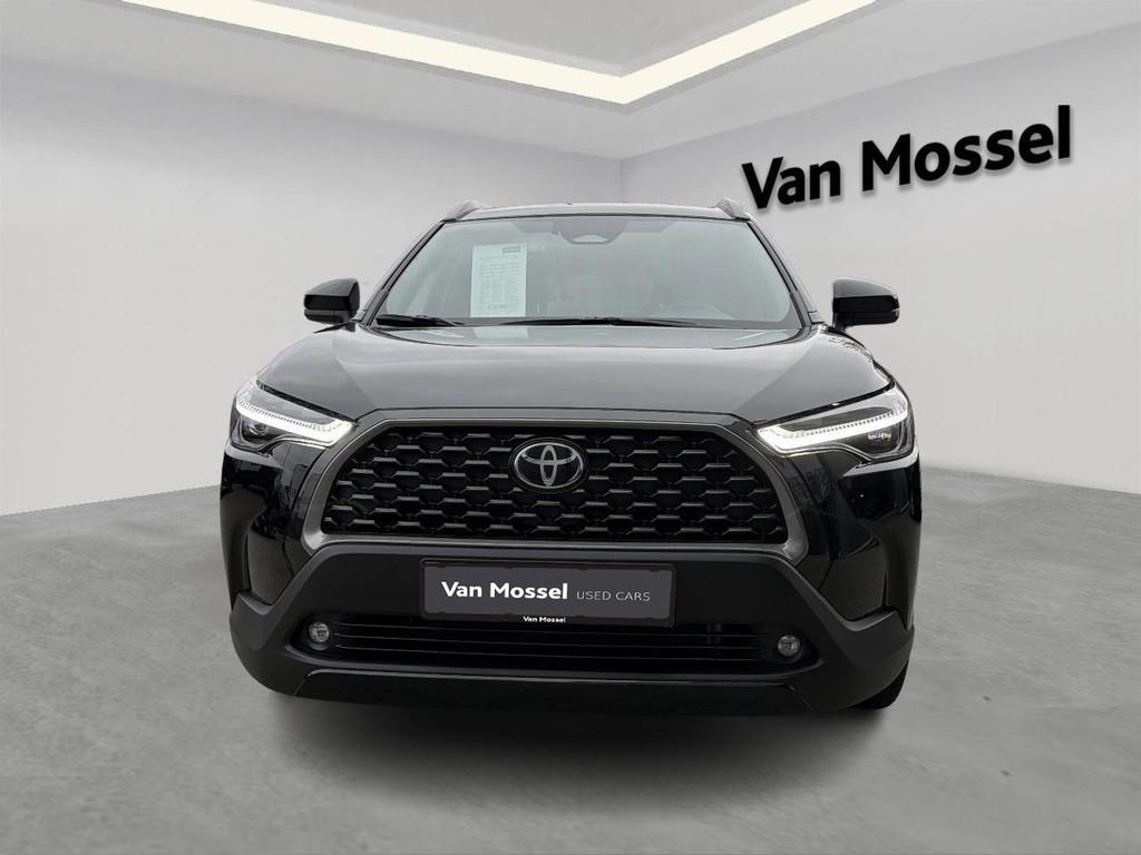 Toyota Corolla Cross 1.8 Hybrid Style, Stof, Gebruikt, 750 kg, Zwart
